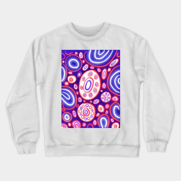 Glow Abstract Crewneck Sweatshirt by Minxylynx4
